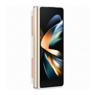 Samsung Silicone Grip Cover Case for Samsung Galaxy Z Fold4 Case with Wrist Strap White (EF-GF936TWEGWW)