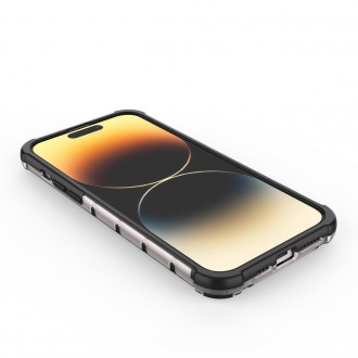 Voštinové pouzdro pro iPhone 14 Pro obrněný hybridní kryt černý