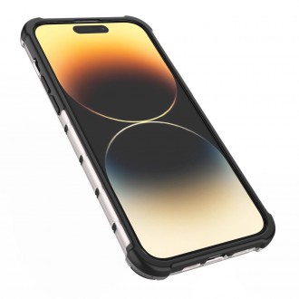 Voštinové pouzdro pro iPhone 14 Pro obrněný hybridní kryt černý