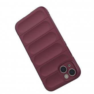 Magic Shield Case case for iPhone 14 Plus elastic armored case in burgundy