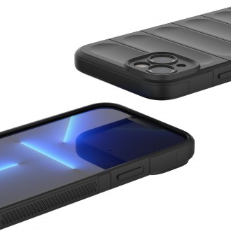 Magic Shield Case case for iPhone 14 Plus elastic armored case in burgundy