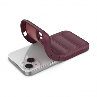 Magic Shield Case case for iPhone 14 elastic armored case burgundy