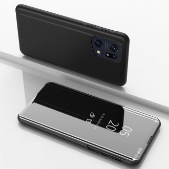 Kryt Clear View Case pro kryt Oppo Find X5 Pro s chlopní černý