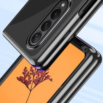 Plating Case pro kryt Samsung Galaxy Z Fold 4 s kovovým rámečkem růžové barvy