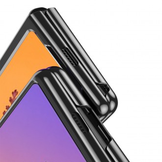 Plating Case pouzdro pro kryt Samsung Galaxy Z Fold 4 s kovovým rámečkem modré barvy