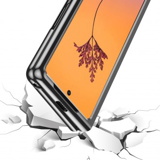 Plating Case pro kryt Samsung Galaxy Z Fold 4 s kovovým rámečkem černé barvy