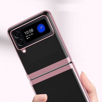 Plating Case pro Samsung Galaxy Z Flip 4 kryt s kovovým rámečkem modré barvy