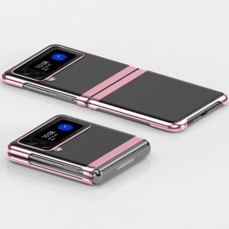 Plating Case pro Samsung Galaxy Z Flip 4 kryt s kovovým rámečkem modré barvy