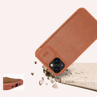 Nillkin Qin Pro Leather Case iPhone 14 Plus 6.7 2022 Brown
