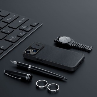 Nillkin Qin Pro Leather Case-plain leather iPhone 14 6.1 2022 Classic Black