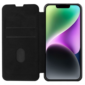 Nillkin Qin Pro Leather Case-plain leather iPhone 14 Plus 6.7 2022 Classic Black