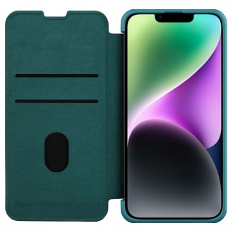 Nillkin Qin Pro Leather Case-plain leather iPhone 14 Plus 6.7 2022 Exuberant Green