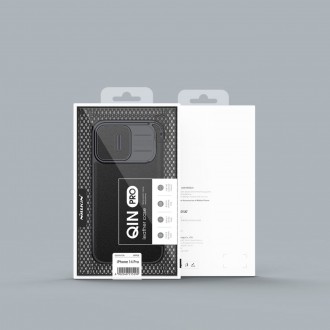Nillkin Qin Cloth Pro Case Case For iPhone 14 Pro Camera Protector Holster Cover Flip Case Gray