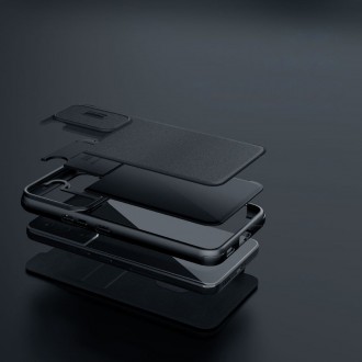 Nillkin Qin Cloth Pro Case Case For iPhone 14 Pro Camera Protector Holster Cover Flip Case Gray