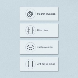 Nillkin Nature Pro Magnetic Case for iPhone 14 magnetic cover MagSafe blue