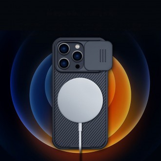 Magnetické pouzdro Nillkin CamShield Pro iPhone 14 Pro Max Cover Kryt fotoaparátu černý (s MagSafe)