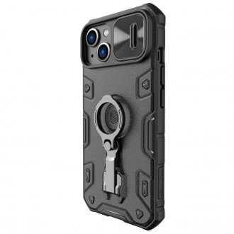 Nillkin CamShield Armor Pro Case pro iPhone 14 Pancéřový kroužek stojánku krytu černý