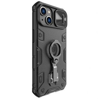 Nillkin CamShield Armor Pro Case pro iPhone 14 Pancéřový kroužek stojánku krytu černý