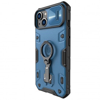 Nillkin CamShield Armor Pro Case iPhone 14 Armor Case s kroužkem krytu fotoaparátu a stojánkem modrý