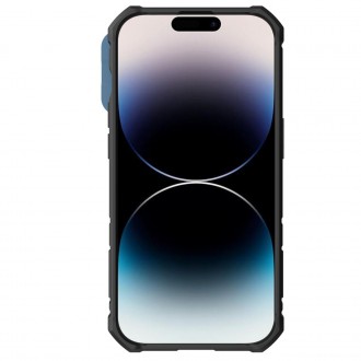 Nillkin CamShield Armor Pro Case Cover iPhone 14 Pro Armor Cover s kroužkem krytu fotoaparátu Stojan modrý