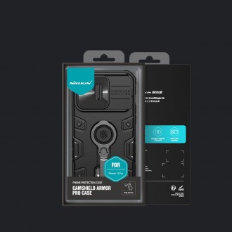 Nillkin CamShield Armor Pro Case Cover iPhone 14 Pro Armor Cover s kroužkem krytu fotoaparátu Stojan modrý