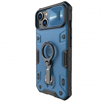 Nillkin CamShield Armor Pro Case Cover iPhone 14 Plus Armor Cover s kroužkem krytu fotoaparátu Stojan modrý