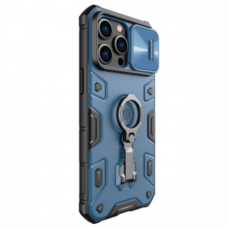 Nillkin CamShield Armor Pro Case Cover iPhone 14 Pro Max Armor Cover s kroužkem krytu fotoaparátu Stojan modrý