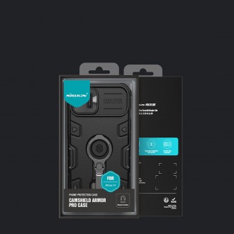 Magnetické pouzdro Nillkin CamShield Armor Pro pro iPhone 14 Magnetický kryt MagSafe s krytem fotoaparátu modrý