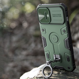 Magnetické pouzdro Nillkin CamShield Armor Pro iPhone 14 Magnetic MagSafe Cover with Camera Cover Dark Green