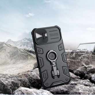 Magnetické pouzdro Nillkin CamShield Armor Pro iPhone 14 Plus Magnetický kryt MagSafe s krytem fotoaparátu modrý