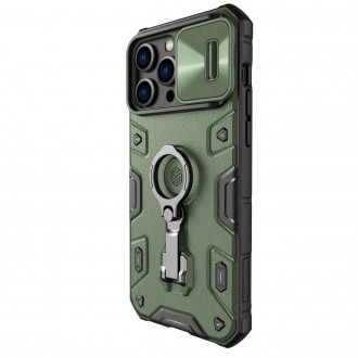 Magnetické pouzdro Nillkin CamShield Armor Pro iPhone 14 Pro Max Magnetic MagSafe Cover with Camera Cover Dark Green