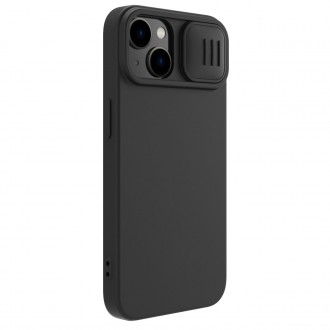 Magnetické silikonové pouzdro Nillkin CamShield pro iPhone 14 magnetický kryt MagSafe s krytem fotoaparátu černý