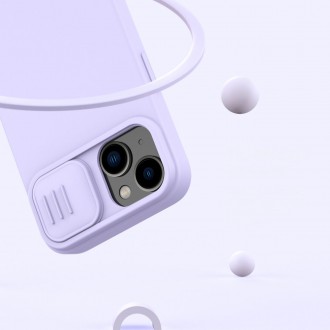 Magnetické silikonové pouzdro Nillkin CamShield pro iPhone 14 magnetický kryt MagSafe s krytem fotoaparátu černý