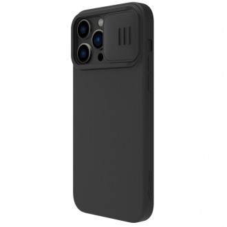 Magnetické silikonové pouzdro Nillkin CamShield pro iPhone 14 Pro magnetický MagSafe kryt s krytem fotoaparátu černý