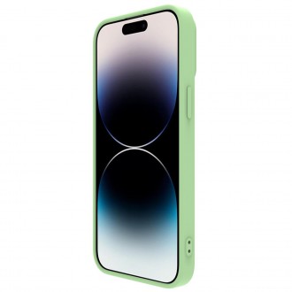 Magnetické silikonové pouzdro Nillkin CamShield iPhone 14 Pro magnetický kryt MagSafe s krytem fotoaparátu zelený