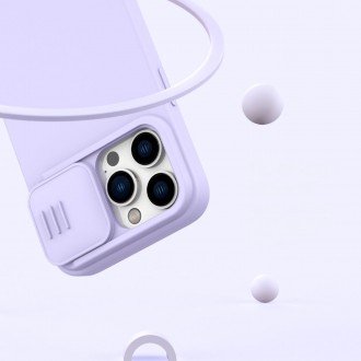 Magnetické silikonové pouzdro Nillkin CamShield iPhone 14 Pro magnetický kryt MagSafe s krytem fotoaparátu zelený