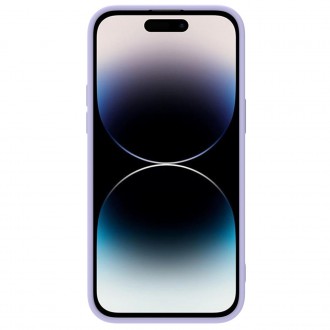 Magnetické silikonové pouzdro Nillkin CamShield iPhone 14 Pro magnetický kryt MagSafe s krytem fotoaparátu fialový