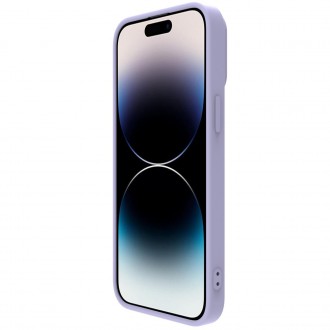 Magnetické silikonové pouzdro Nillkin CamShield iPhone 14 Pro magnetický kryt MagSafe s krytem fotoaparátu fialový