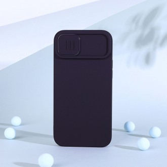 Magnetické silikonové pouzdro Nillkin CamShield Magnetický kryt MagSafe iPhone 14 Plus s krytem fotoaparátu černý