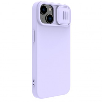 Magnetické silikonové pouzdro Nillkin CamShield iPhone 14 Plus magnetický kryt MagSafe s krytem fotoaparátu fialový