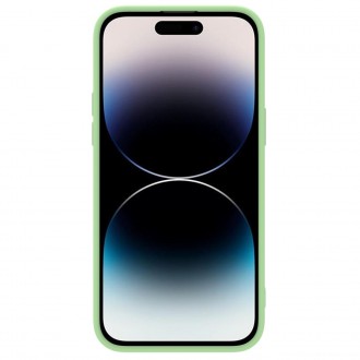 Magnetické silikonové pouzdro Nillkin CamShield iPhone 14 Pro Max Magnetic MagSafe Cover s ochranou fotoaparátu zelené