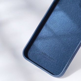 Nillkin CamShield Silky Silicone Case Kryt na iPhone 14 s krytem fotoaparátu modrý