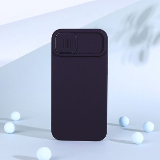 Nillkin CamShield Silky Silicone Case Kryt na iPhone 14 s krytem fotoaparátu modrý