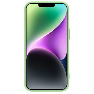 Nillkin CamShield Silky Silicone Case Kryt na iPhone 14 s krytem fotoaparátu zelený