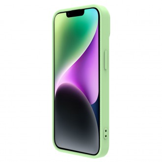 Nillkin CamShield Silky Silicone Case Kryt na iPhone 14 s krytem fotoaparátu zelený