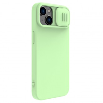 Nillkin CamShield Silky Silicone Case Kryt na iPhone 14 s krytem fotoaparátu zelený