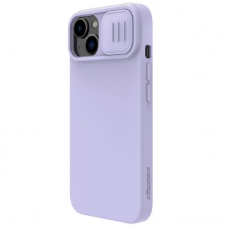 Nillkin CamShield Silky Silicone Case Kryt pouzdra iPhone 14 s krytem fotoaparátu fialový