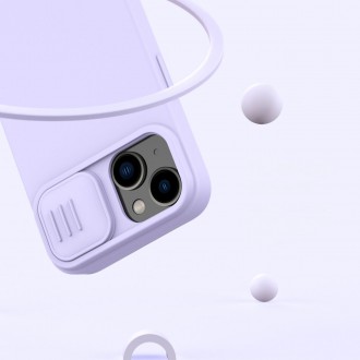 Nillkin CamShield Silky Silicone Case Kryt pouzdra iPhone 14 s krytem fotoaparátu fialový
