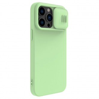 Nillkin CamShield Silky Silicone Case Kryt iPhone 14 Pro s krytem fotoaparátu zelený