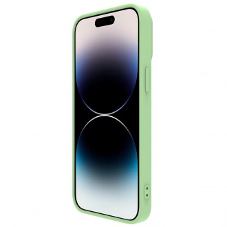 Nillkin CamShield Silky Silicone Case Kryt iPhone 14 Pro s krytem fotoaparátu zelený